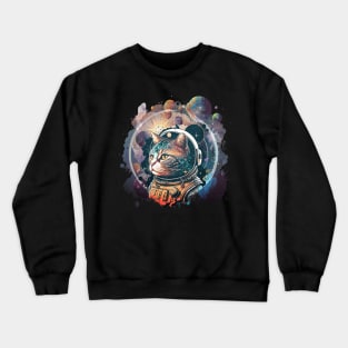 Astronaut Cat Space Kitty Crewneck Sweatshirt